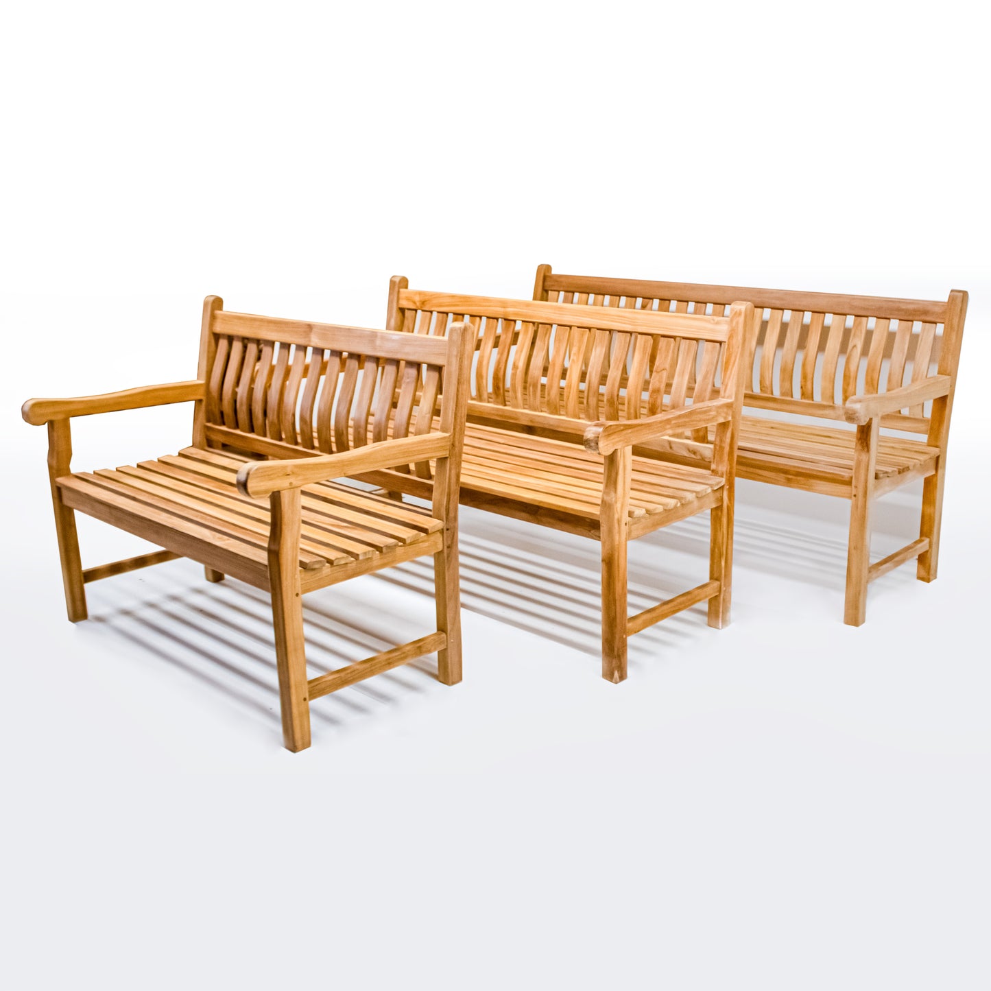 Gartenbank aus Teak – Serie München – 120 cm