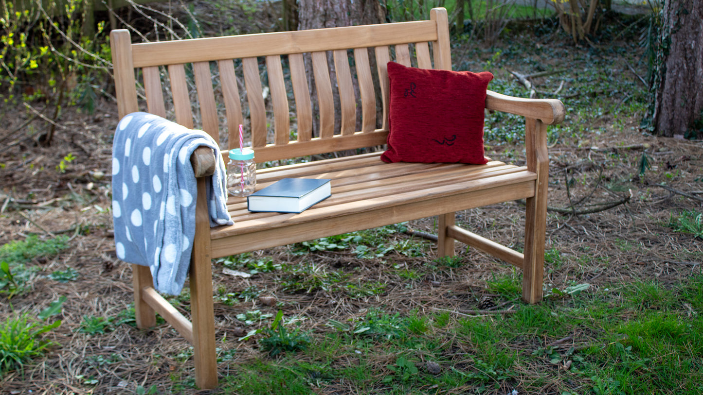 Gartenbank aus Teak – Serie München – 120 cm